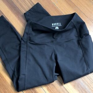 NOBULL women’s high rise matte pocket tight - black, size small
